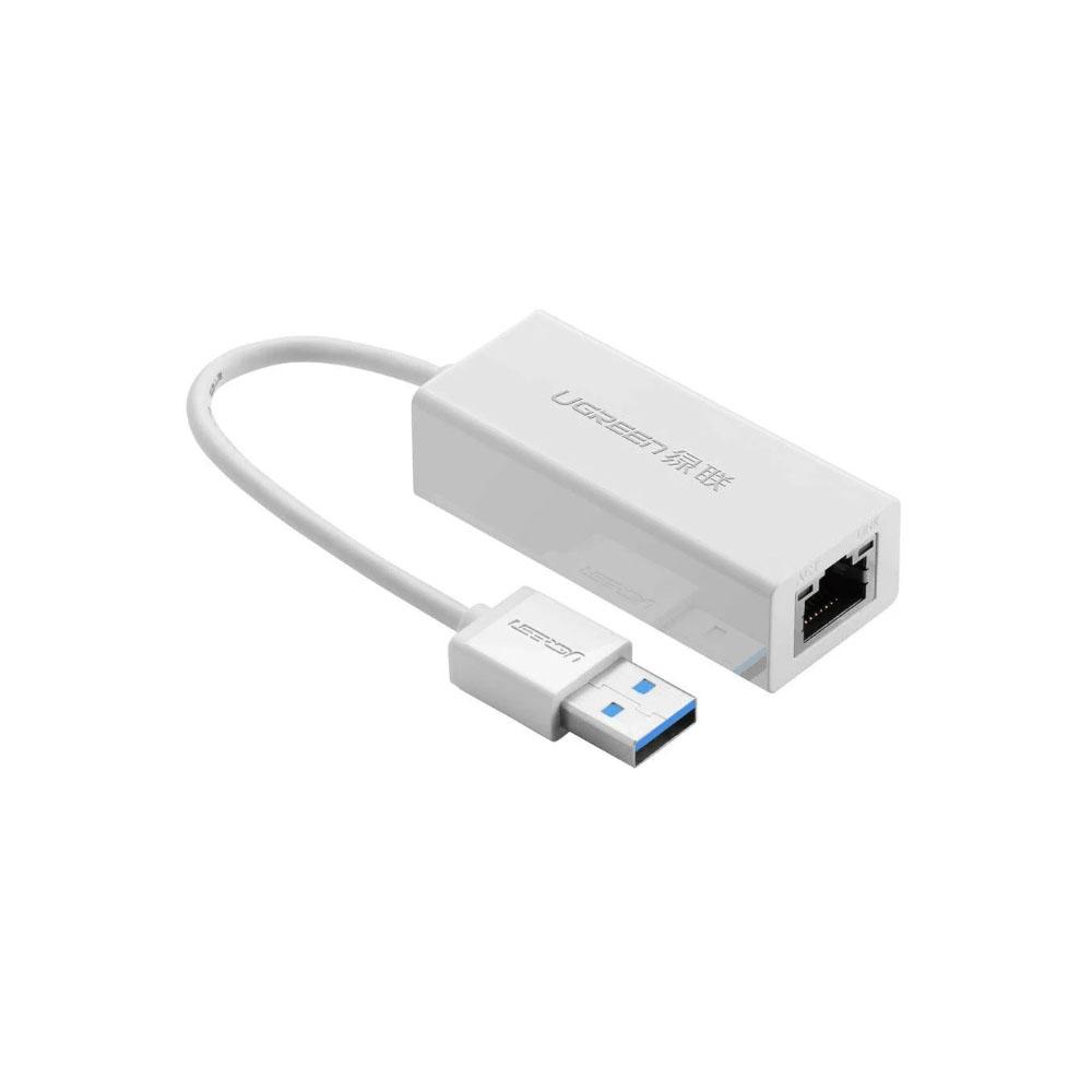 JIBGO - จิ๊บโก จำหน่ายสินค้าหลากหลาย และคุณภาพดี | USB TO ETHERNET ADAPTER (อุปกรณ์แปลงสัญญาณ) UGREEN USB 3.0 TO LAN 10/100/1000 Mbps (ABS) [20255]